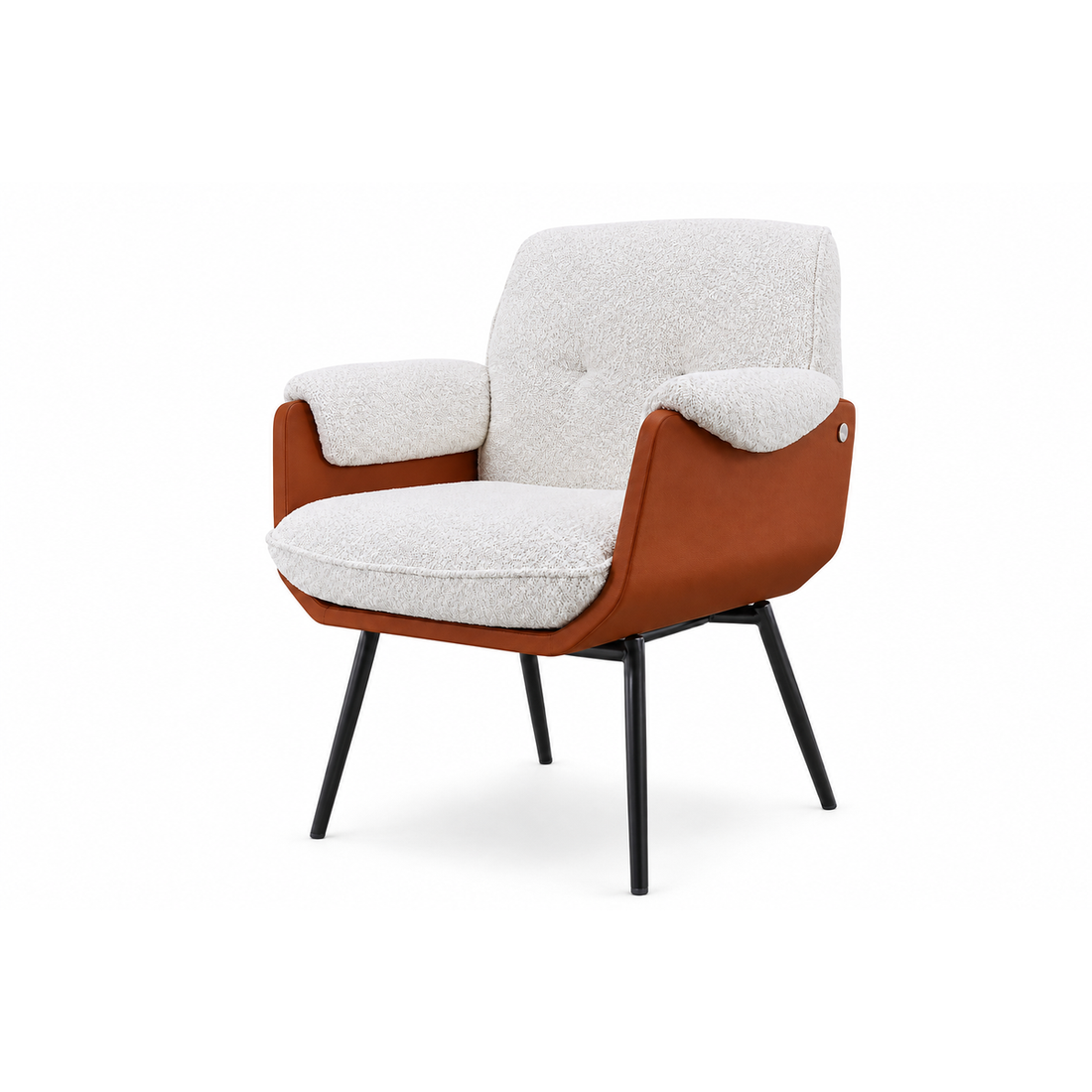 Mixing Materials: Wood, Metal, and Fabric Harmony