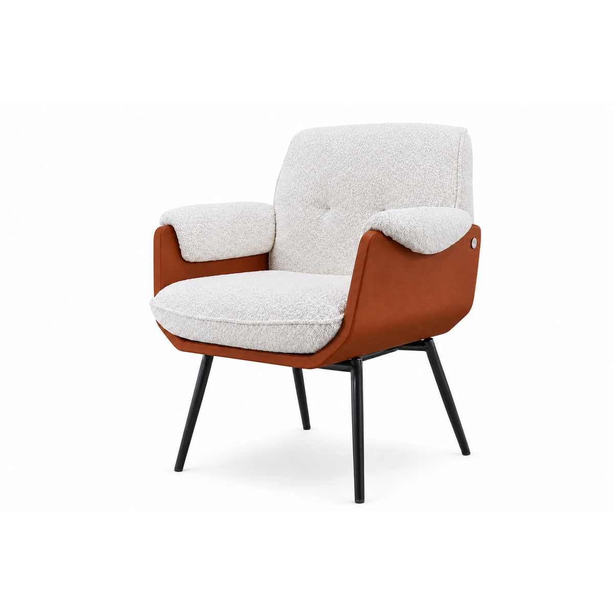 Mixing Materials: Wood, Metal, and Fabric Harmony