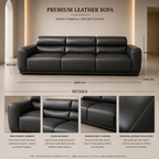 Modern Leather Sofa - Z-S-016