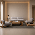 Japandi Style Single Sofa Set- Z-S-018