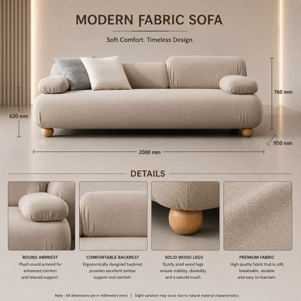Contemporary 4-Seater Sofa - Z-S-006