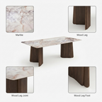 6-Seater Marble Dining Table-Z-DT-022