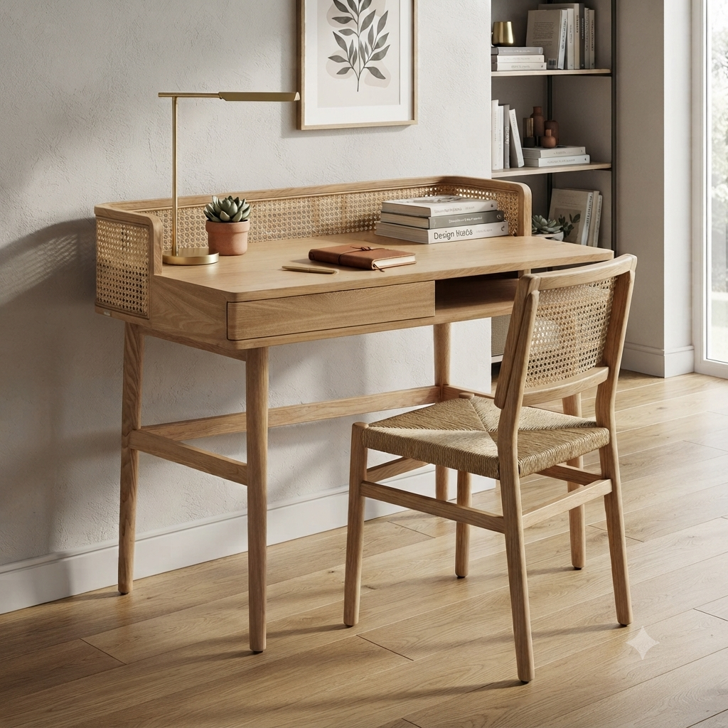 Handcrafted Wooden Study Table -Z-OF-001