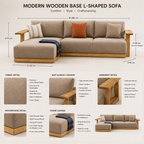 Wooden Modular Sectional Sofa Set - Z-S-003