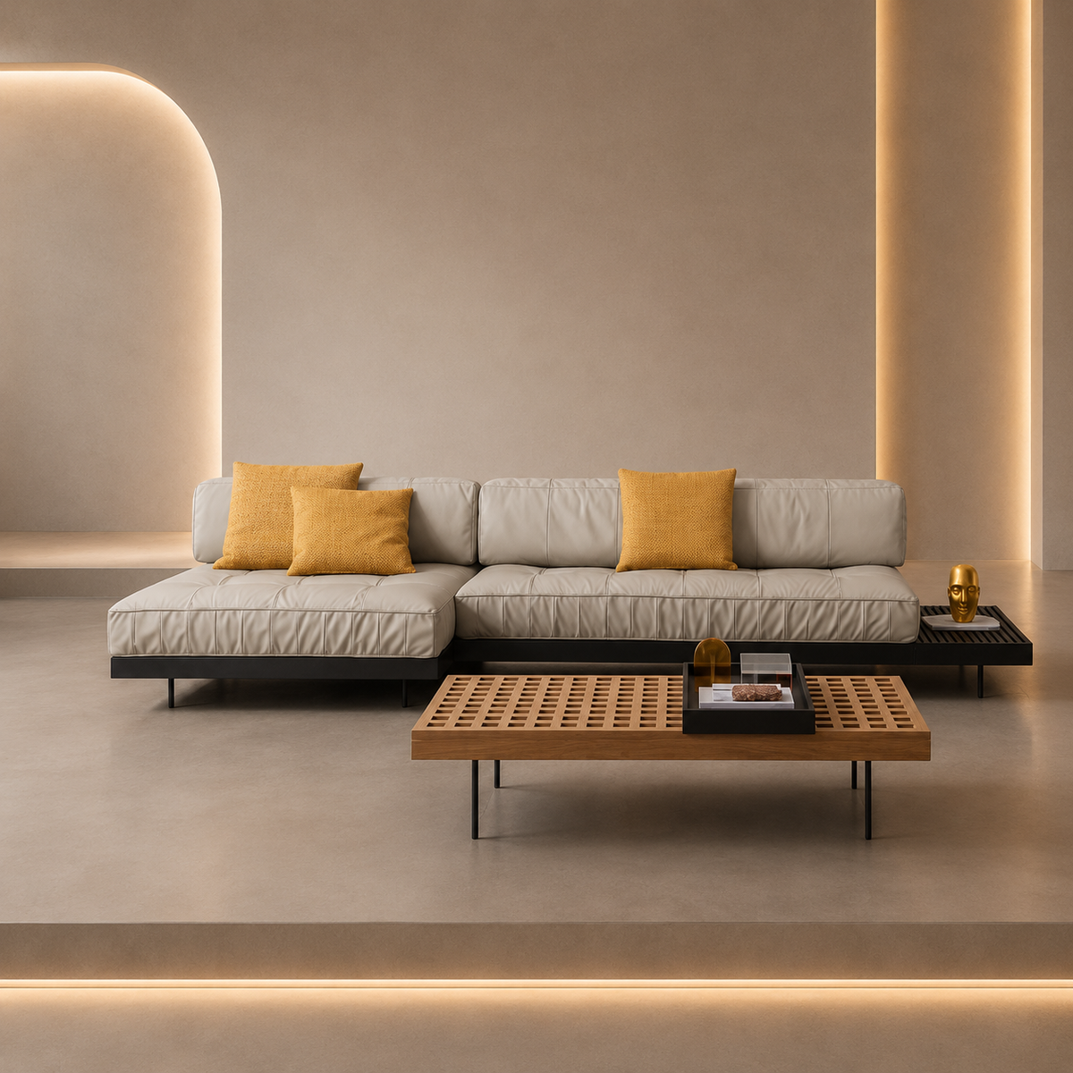 Modern L Shape Fabric Sofa - Z-S-022
