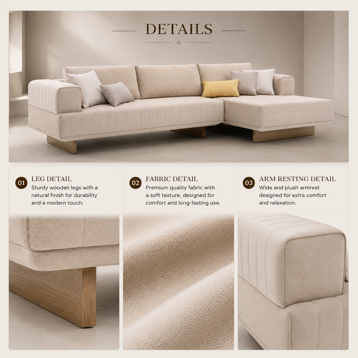 Modern L-Shaped Sectional Sofa - Z-0S-010