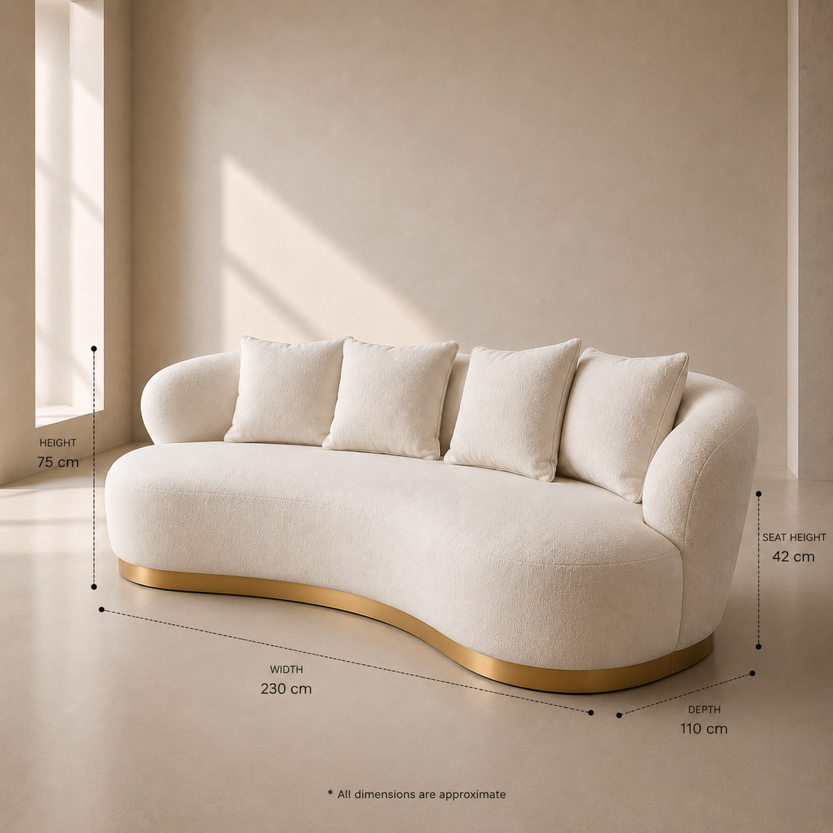 Luxe Curve Sofa - Z-S-001
