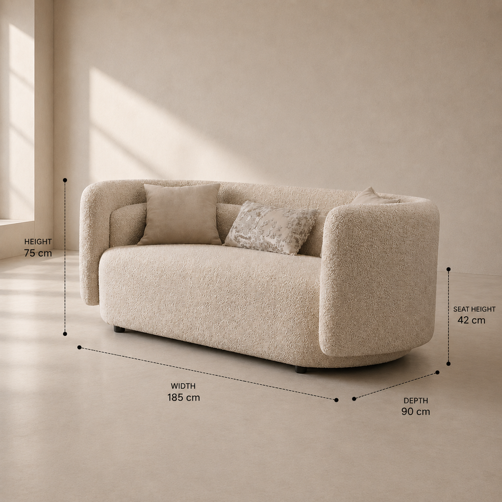 Boucle 3-Seater Sofa - Z-S-009