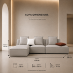 Contemporary L‑Shape Fabric Sofa - Z-S-015