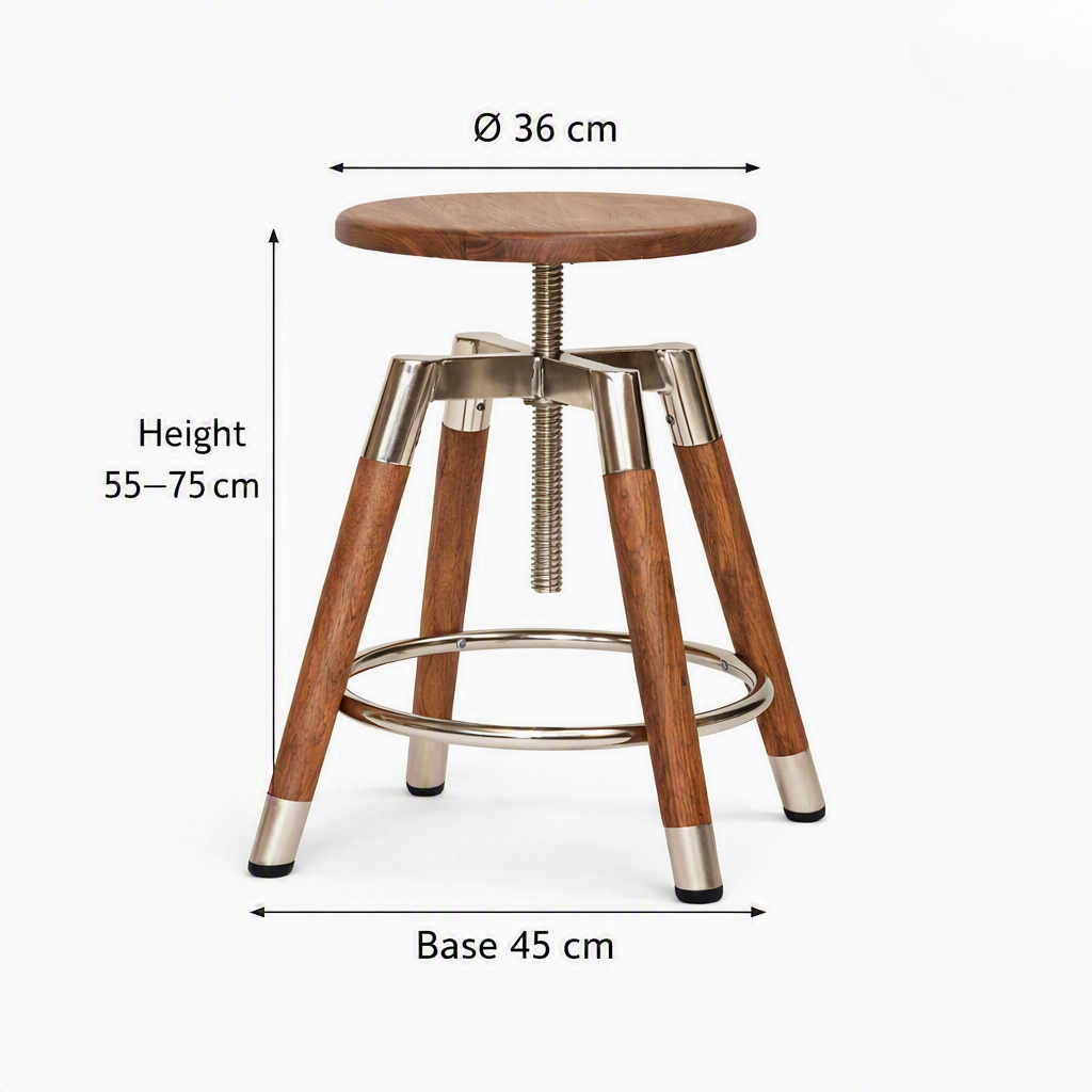 Sleek Wooden Bar Stool -Z-BC-003