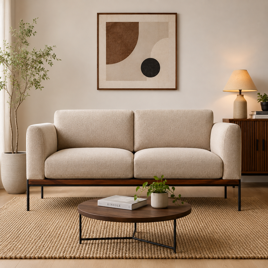 Modern Beige Upholstered Sofa -Z-S-028