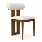 Minimalist Wood Frame with White Upholstery - Z-DC-006