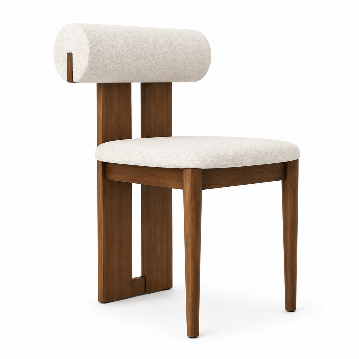 Minimalist Wood Frame with White Upholstery - Z-DC-006