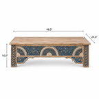 Hand-Carved Wooden Coffee Table - Z-CT-001