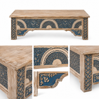Hand-Carved Wooden Coffee Table - Z-CT-001
