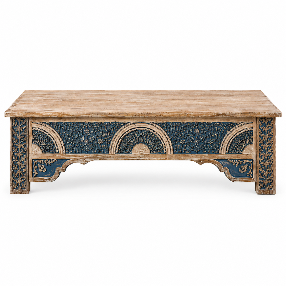 Hand-Carved Wooden Coffee Table - Z-CT-001