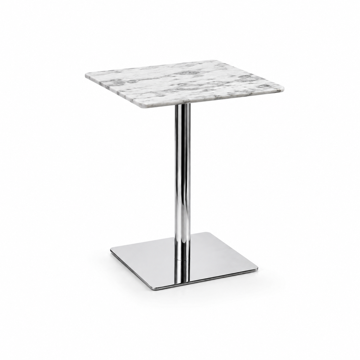 Marble Top Chrome Side Table - Z-ST-009