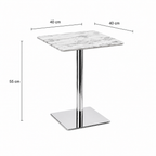 Marble Top Chrome Side Table - Z-ST-009