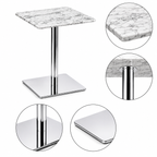 Marble Top Chrome Side Table - Z-ST-009