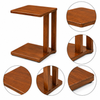 Solid Wood C-Shaped Side Table - Z-ST-008