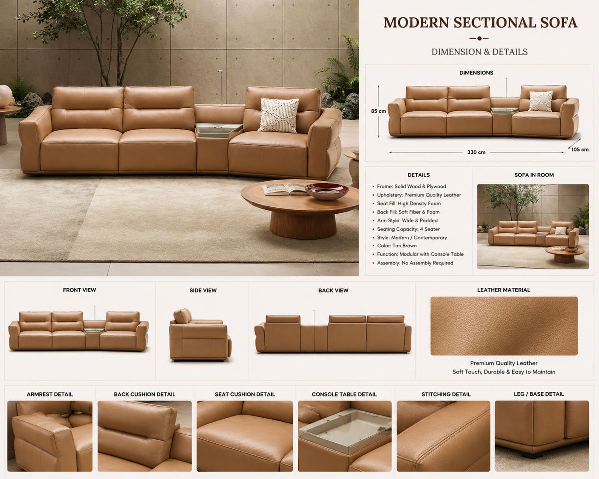 Power Recliner Leather Sofa - Z-RS-003