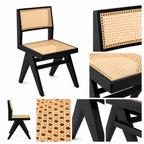 Black Wooden Cane Chair - Z-DC-007