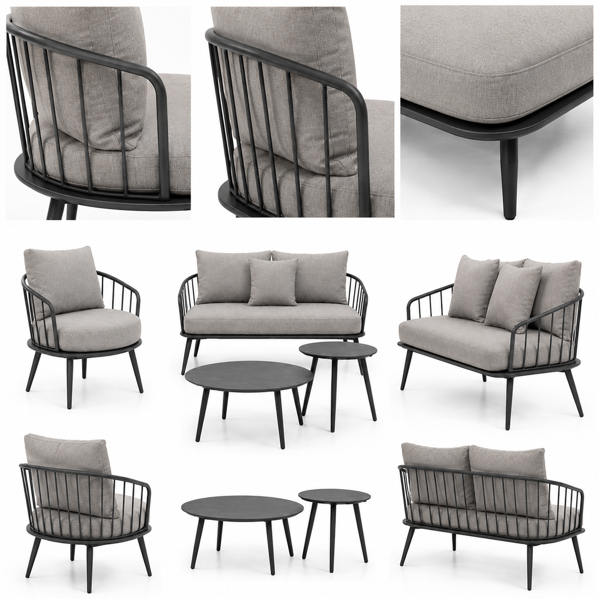 Contemporary Outdoor Patio Lounge Set -Z-ODF-007