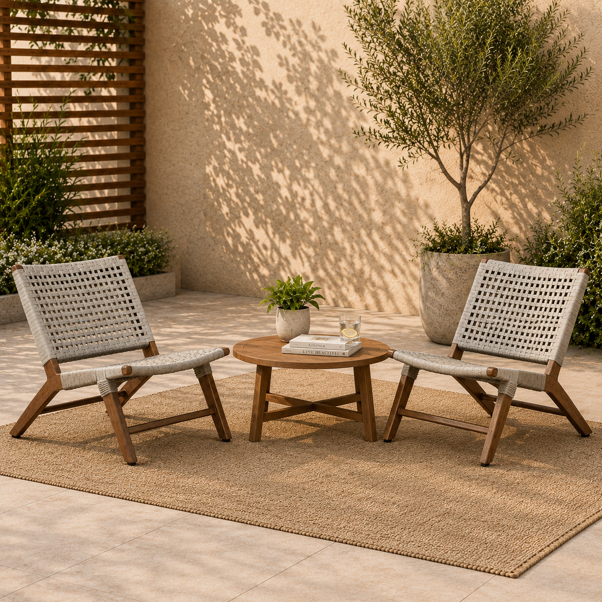 Minimalist Outdoor Woven Lounge Chair - Z-ODF-013