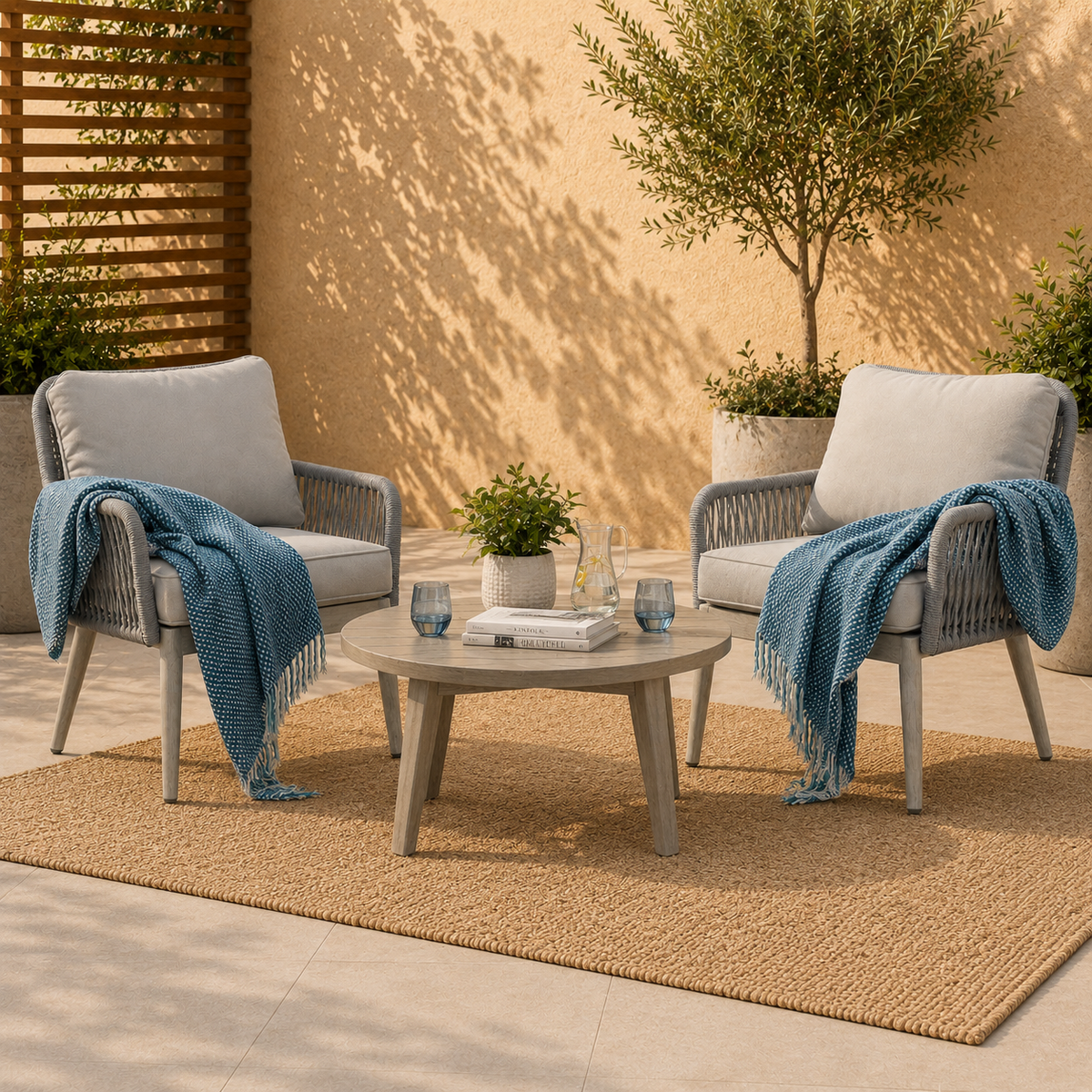 Modern Rope-Woven Outdoor Chair -Z-ODF-014