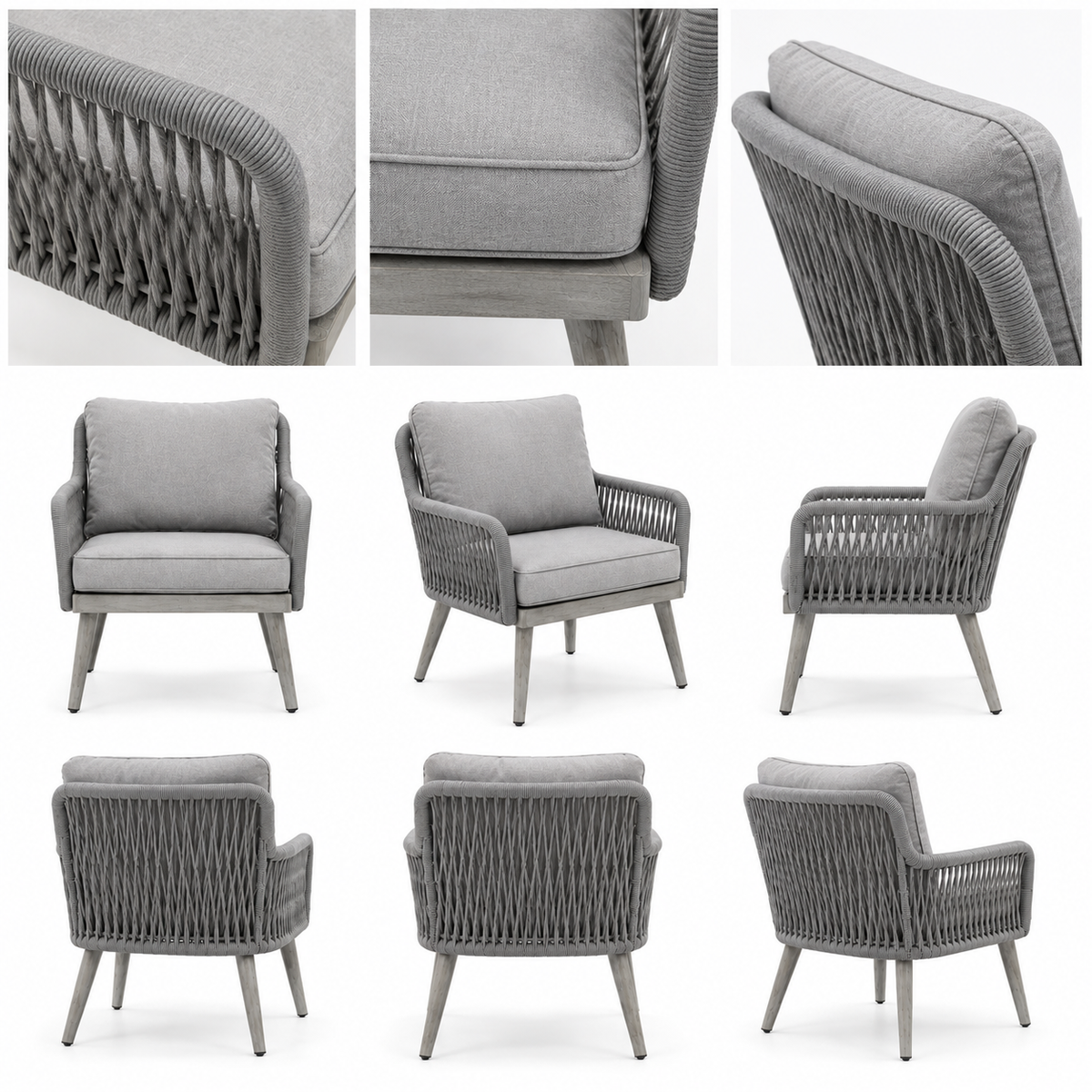 Modern Rope-Woven Outdoor Chair -Z-ODF-014