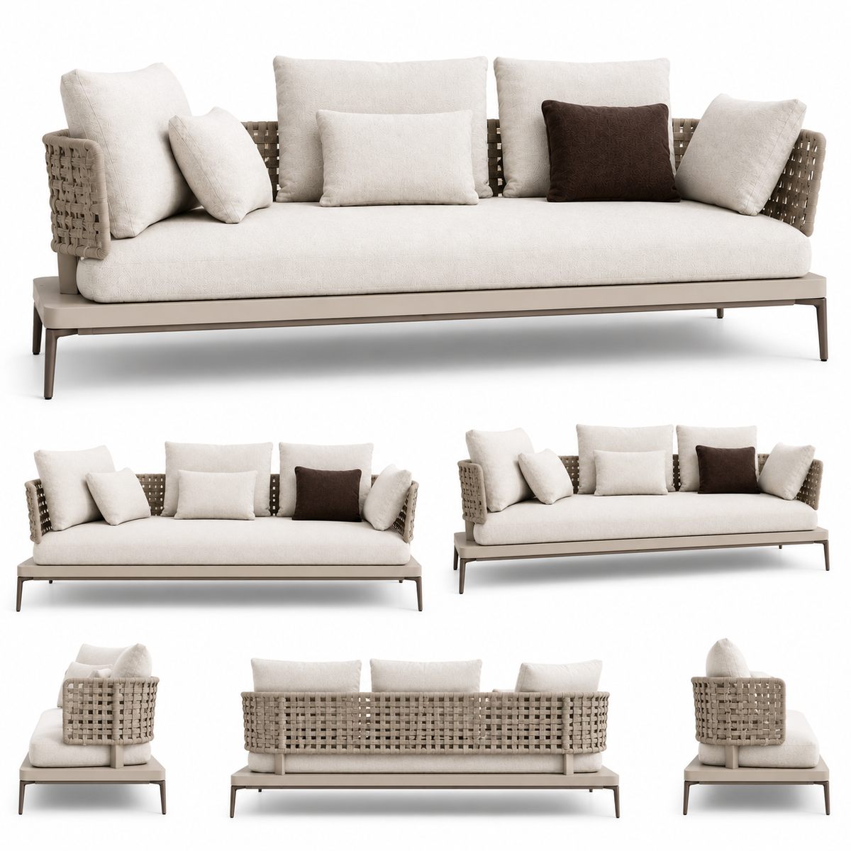 Contemporary Woven Outdoor Sofa -Z-ODF-020
