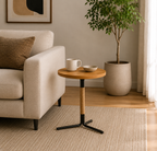 Wood & Metal Round Side Table - Z-ST-007