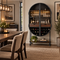 Metal and Mango Wood Bar Cabinet -Z-BC-006
