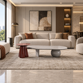 Solid Ash Wood & Marble Coffee Table Set - Z-CT-016