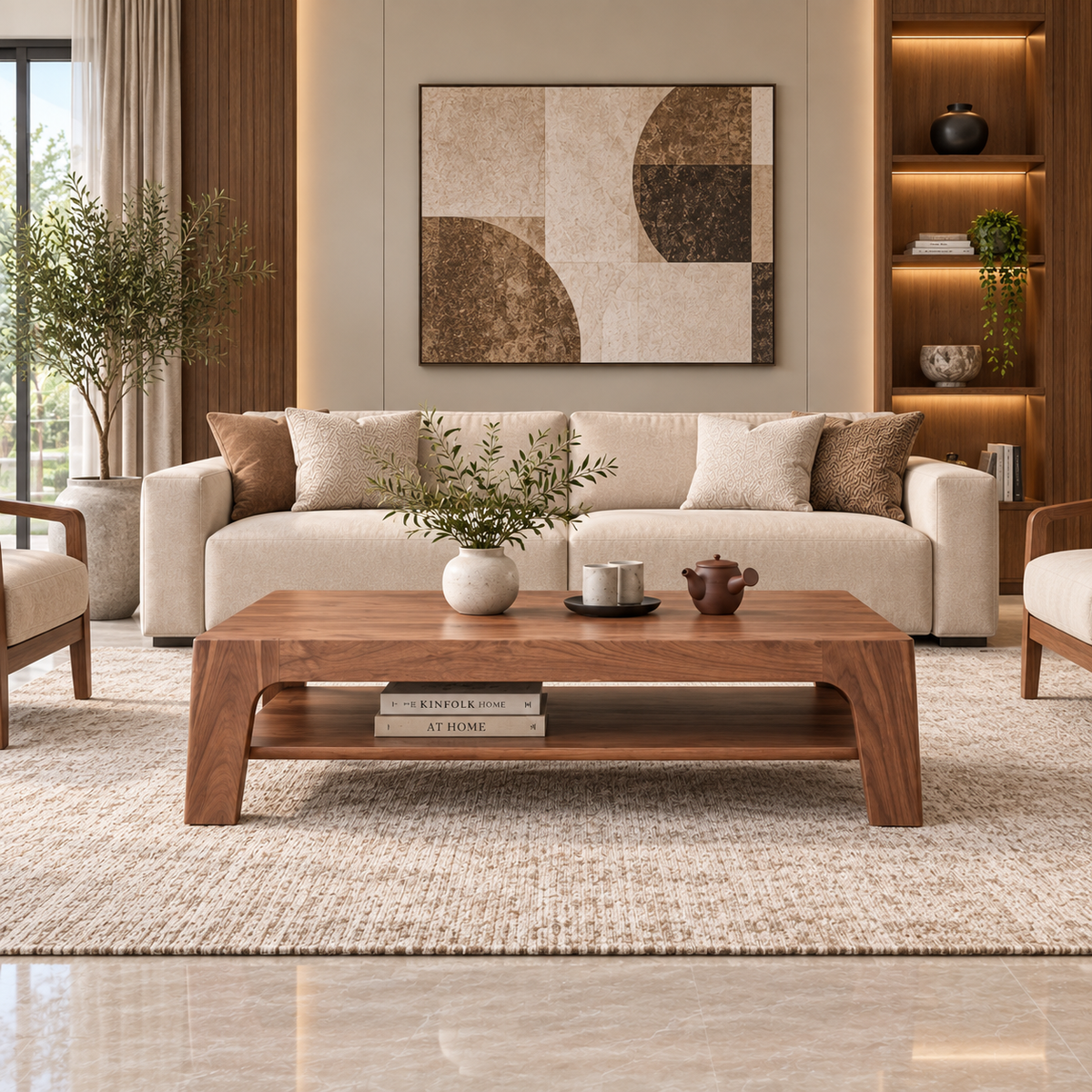 Modern Minimalist Solid Wood Coffee Table - Z-CT-024