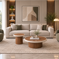 Nesting Round Pedestal Coffee Table Set - Z-CT-018