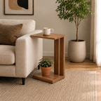 Solid Wood C-Shaped Side Table - Z-ST-008