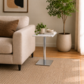 Marble Top Chrome Side Table - Z-ST-009