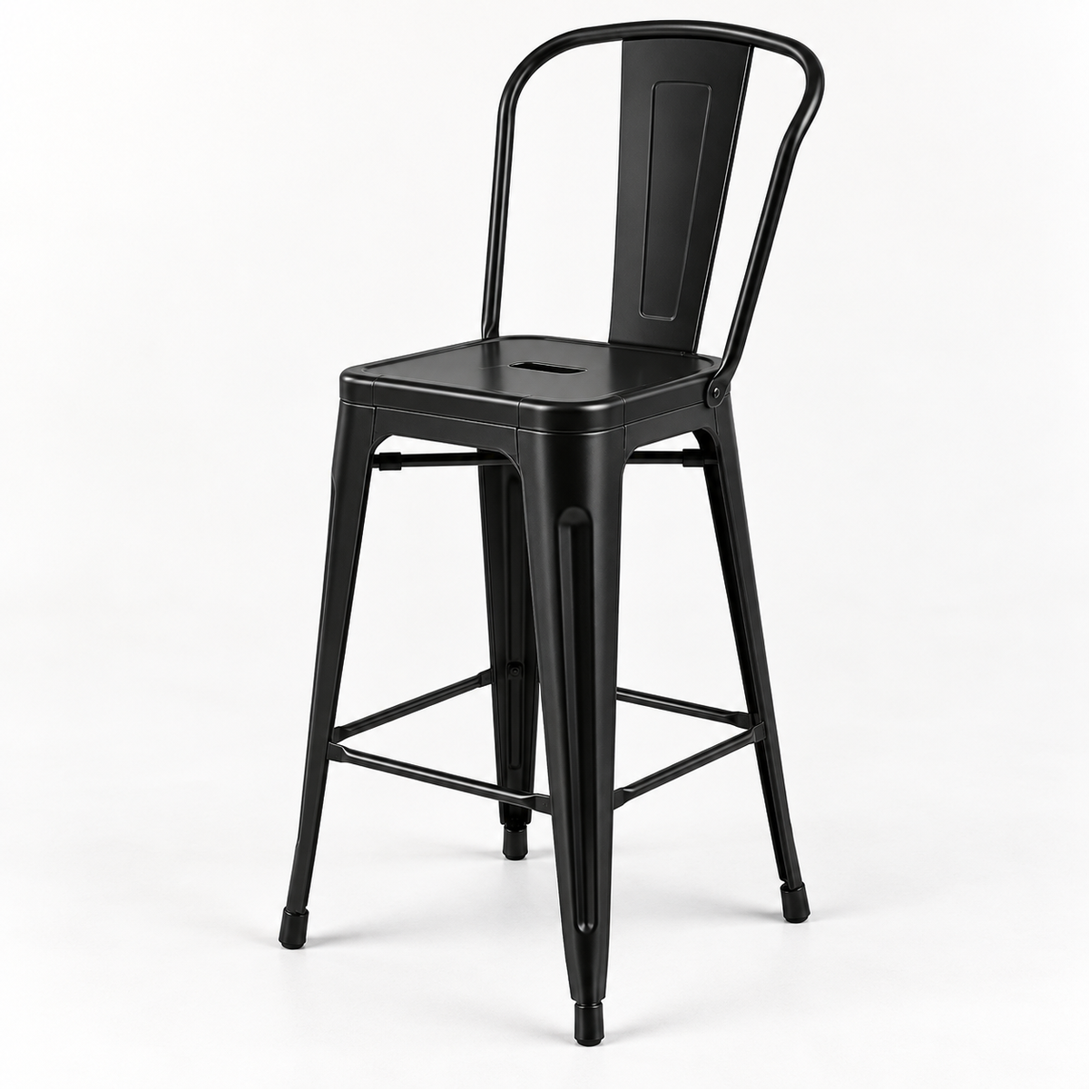 Metal Bar Stool with Wooden Seat -Z-BC-007