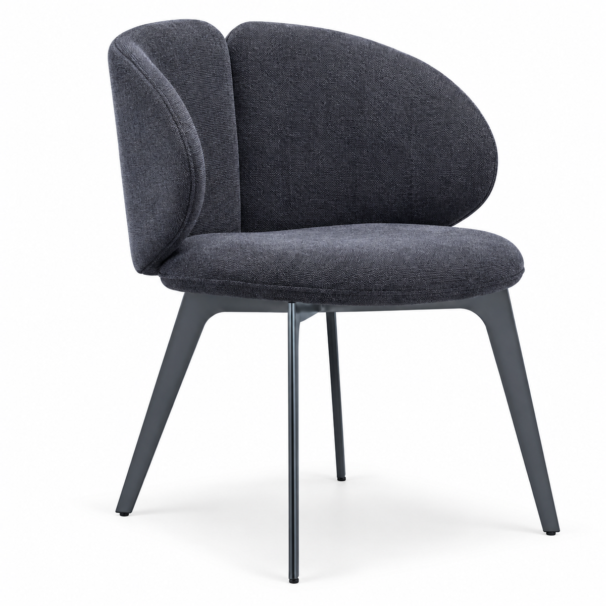 Modern Curved Design with Sleek Metal Frame Dining Chair -Z-DC-013