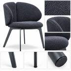 Modern Curved Design with Sleek Metal Frame Dining Chair -Z-DC-013