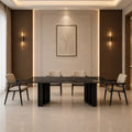 Contemporary Elegance Black Marble Dining Table-Z-DT-023
