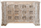 Handcrafted Rustic Carved Wooden Counter Table -Z-BCT-004