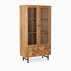 Wooden Display Cabinet With Metal Legs -Z-SV-013