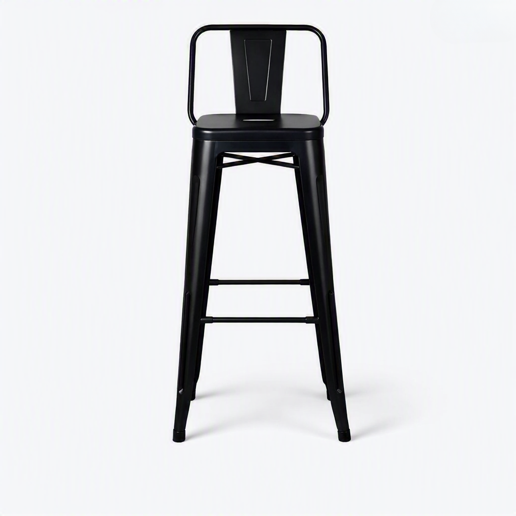 Metal Bar Stool with Wooden Seat -Z-BC-007