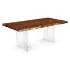 Wooden Dining Table with Plexi Glass Legs -Z-DT-036