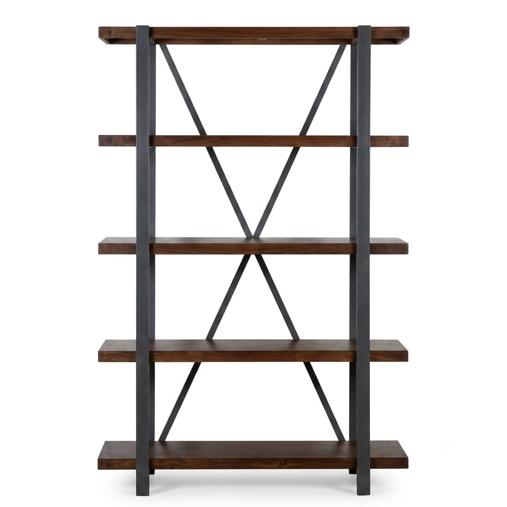 Mango Wood & Metal Bookshelf -Z-SV-015