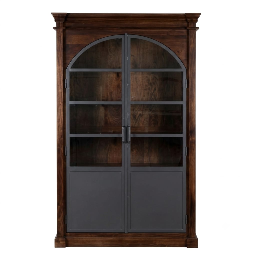 Metal and Mango Wood Display Cabinet -Z-SV-016