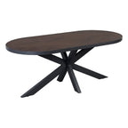 Oval Dining Table with Metal Base -Z-DT-040