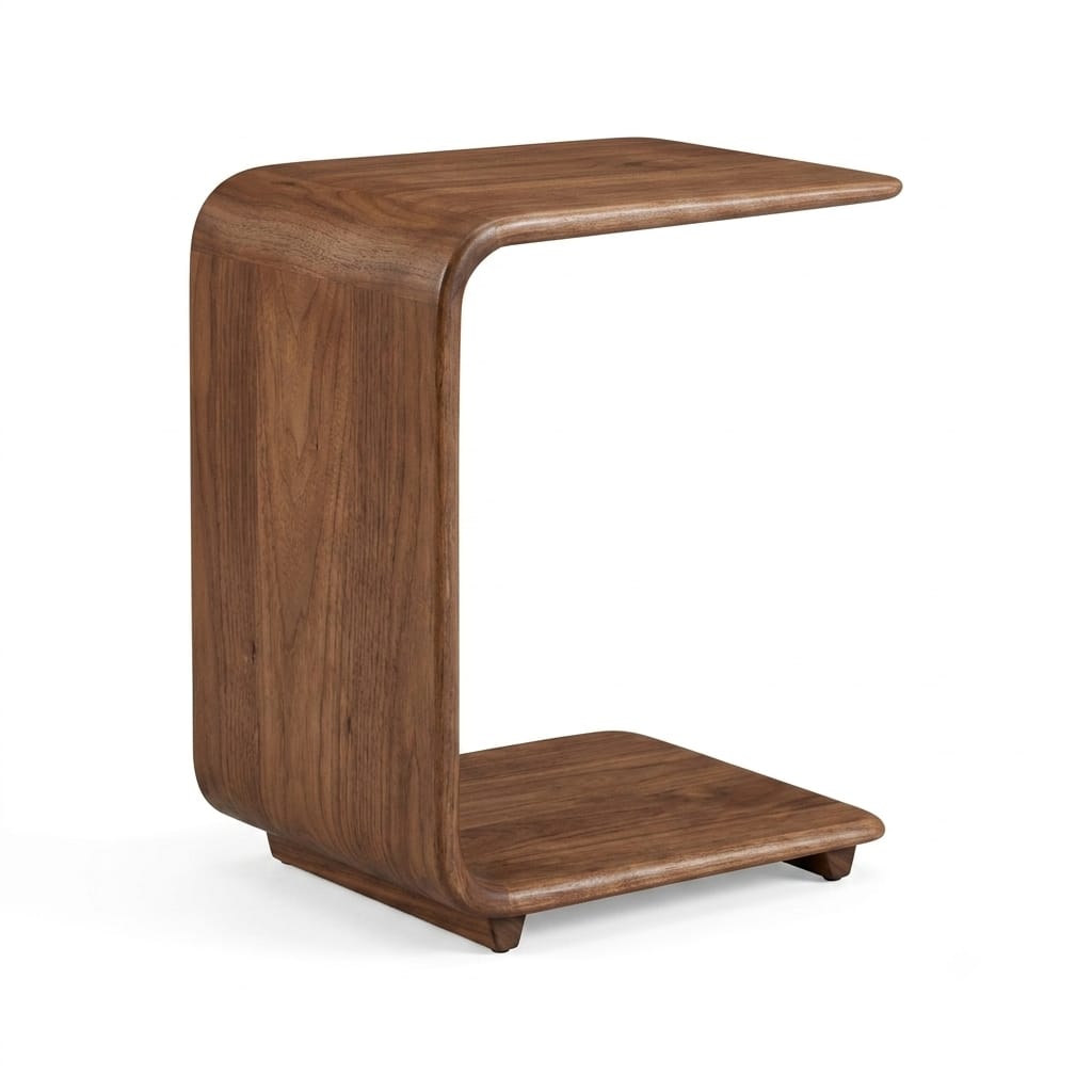 Mango Wood C‑Shaped Side Table -Z-ST-011